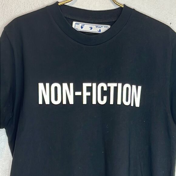 NWT OFF-WHITE SOLID COLOR NON FICTION T-SHIRT Black Small - Host Pick❣️ - Picture 4 of 13